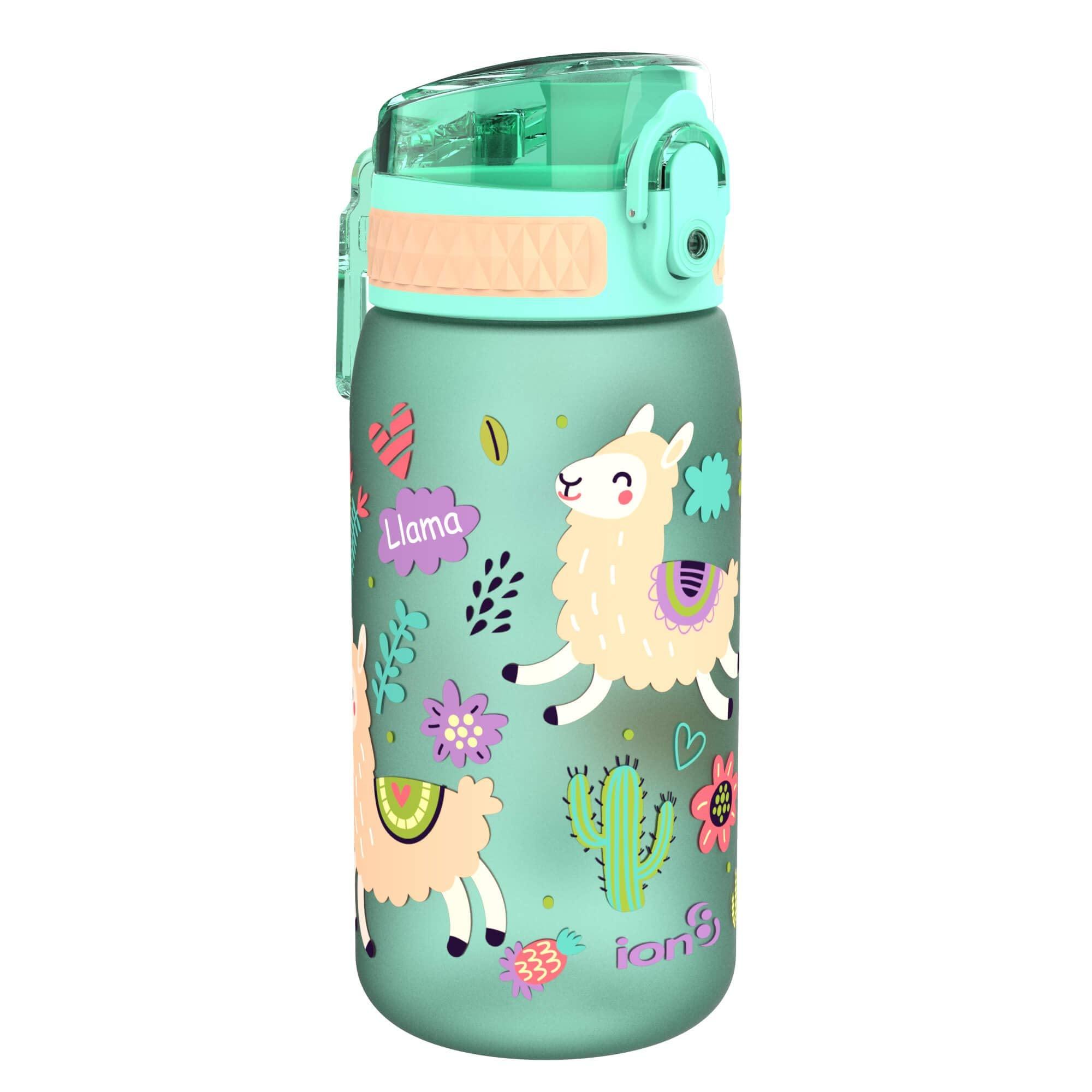 Ion8 Leak Proof Kids Water Bottle, 13oz - Llamas