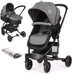 Hadwin Pram 2-in-1 Travel System, Foldable Baby Pushchair with Rain Cover