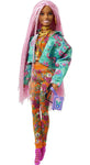Extra Doll #10 in Floral-Print Jacket & Jogger Set with DJ Mouse Pet - toylibrary.lk