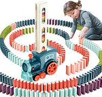 COKEEY Domino Train Toy Set,Automatic Domino Laying Electric Train