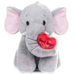 My OLi 8" Plush Elephant Teddy Soft Elephant with Red Heart Stuffed Animal I Love You Elephant Plush Toys for Babies Kids Boys Girls Lover - toylibrary.lk