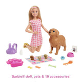 Barbie Doll and Newborn Pups Playset with Dog - toylibrary.lk