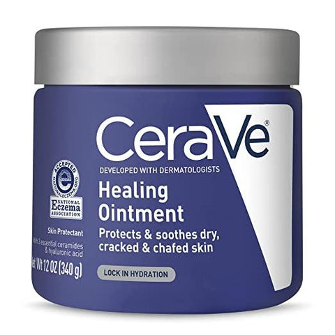 CeraVe 590101 Healing Ointment with Petrolatum Ceramides for Protecting and Soothing Cracked, 12 oz - toylibrary.lk