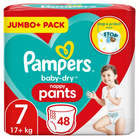Pampers Baby-Dry Size 7 Nappy Pants Jumbo+ Pack - toylibrary.lk
