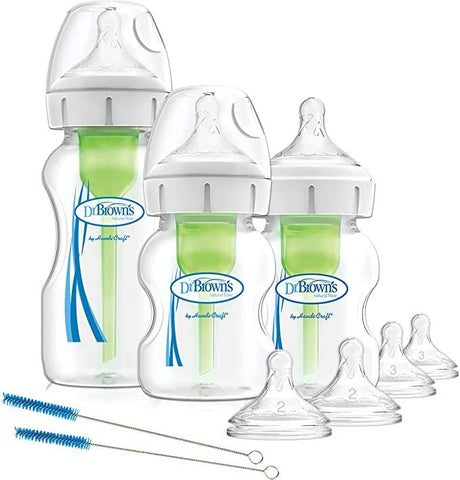 Options+ Anti Colic Baby Bottle, Wide Neck, Starter kit - toylibrary.lk