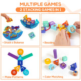 2 in 1 Wooden Stacking Balance Toys for Kids - toylibrary.lk