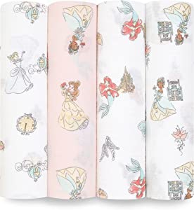 aden + anais Essentials Princess Swaddle Blanket - Pack of 4