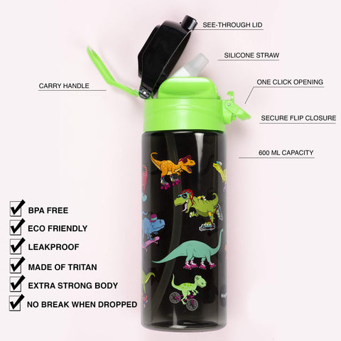 Kids Water Bottle with Straw 100% Leak Proof BPA Free - toylibrary.lk