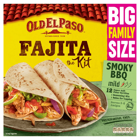 Old El Paso Sizzling Fajita Kit Smoky BBQ - toylibrary.lk