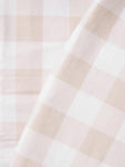 Beige Check Brushed Cotton Double Duvet Cover Set