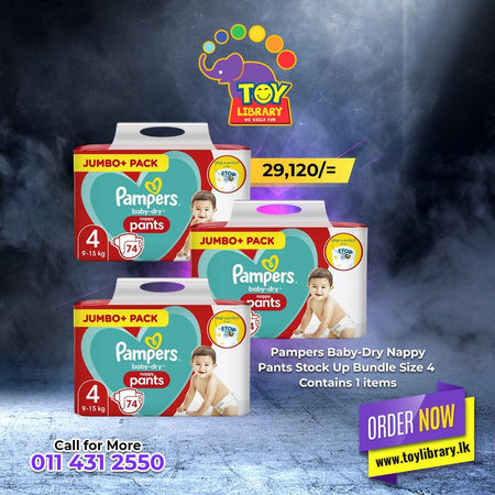 Pampers Baby-Dry Nappy Pants Stock Up Bundle Size Contains