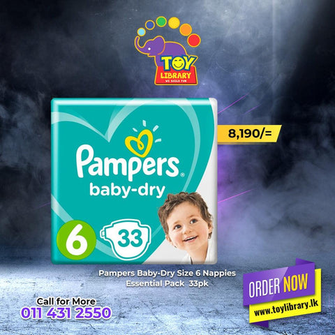 Pampers Baby-Dry Size 6, 13-18kg, 33 Nappies - toylibrary.lk