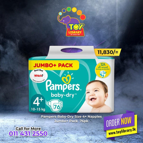 Pampers Size 4 Baby-Dry Nappies - toylibrary.lk