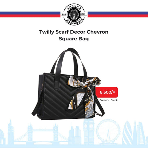 Twilly Scarf Decor Chevron Square Bag - toylibrary.lk
