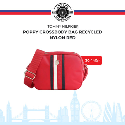 Poppy Crossbody bag recycled nylon red