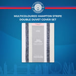 Multicoloured Hampton Stripe Double Duvet Cover Set