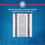 Multicoloured Hampton Stripe Double Duvet Cover Set