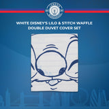 White Disney's Lilo & Stitch Waffle Double Duvet Cover Set