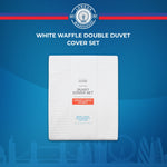 White Waffle Double Duvet Cover Set