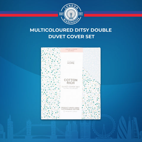 Multicoloured Ditsy Double Duvet Cover Set