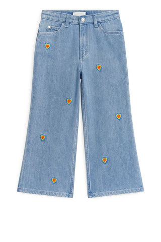 Embroidered Flared Jeans