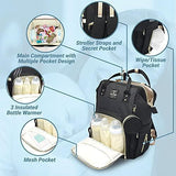 Baby Bag Diaper Changing Backpack Waterproof Large Capacity - toylibrary.lk