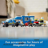 City Police Mobile Command Truck Toy with Prison Trailer - toylibrary.lk