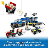 City Police Mobile Command Truck Toy with Prison Trailer - toylibrary.lk