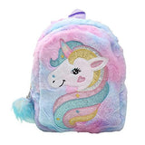 Cute Plush Unicorn Backpack Furry Bookbag for Kids - toylibrary.lk