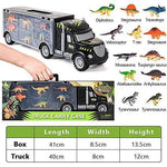 Dinosaur Toys Truck Transport，Double Inside Storage Dinosaur Carrier Truck. - toylibrary.lk
