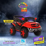 Electric Rechargeable Toy Jeep for Kids with Push Start, Music, Bluetooth Remote - toylibrary.lk