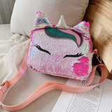 Girls Unicorn Sequins Bag Glitter Crossbody Purse Shoulder Bag - toylibrary.lk