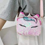 Girls Unicorn Sequins Bag Glitter Crossbody Purse Shoulder Bag - toylibrary.lk
