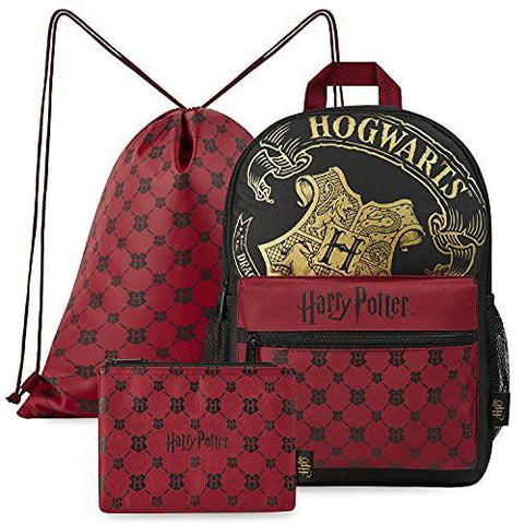 Harry Potter Backpack School Bag Set with Drawstring Gym Bag and Pencil Case - toylibrary.lk