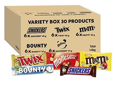 M&M's, Snickers & More, Mixed Chocolate Bar Variety Bulk Box - toylibrary.lk