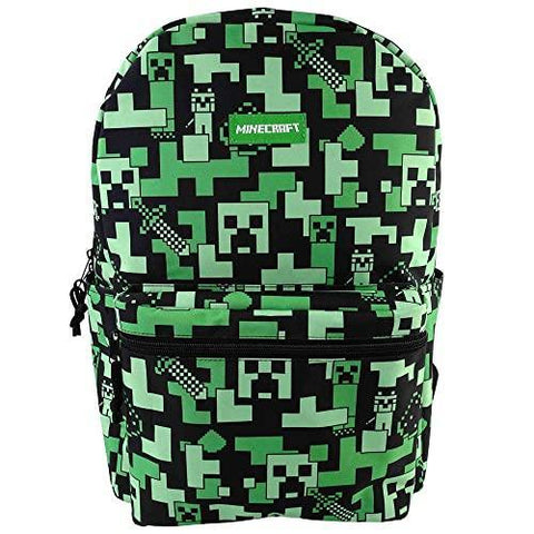 Minecraft Creeper Backpack fits A4 with padded laptop / tablet pocket - toylibrary.lk