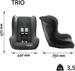 Nania children car seat TRIO group 0/1/2 (0-25kg) - Made in France - Linea grey - toylibrary.lk
