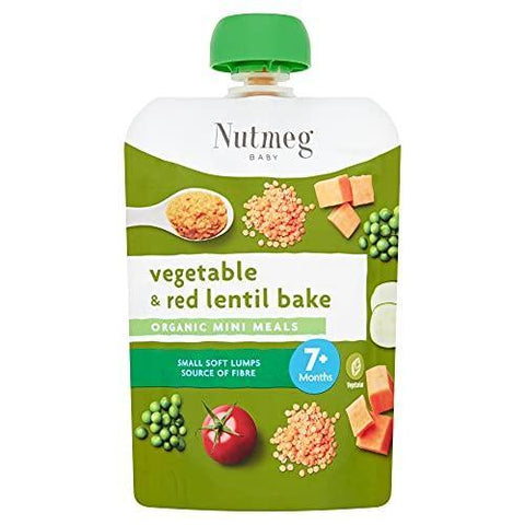 Nutmeg Vegetable & Red Lentil Bake 7M+ 130G - toylibrary.lk