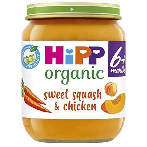 Organic Sweet Squash & Chicken Baby Food Jar 6+ Months (6 x 125g) - toylibrary.lk