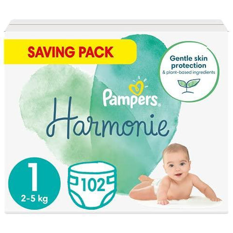 Pampers Baby Nappies Size 1 (2-5 kg / 4-11 lbs),102 Nappies - toylibrary.lk