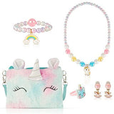 Plush Unicorn Bag Shoulder Bag Girl Jewellery Set - toylibrary.lk