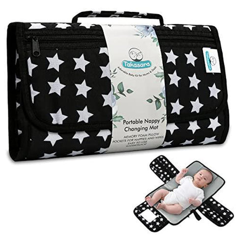 Portable Baby Changing Mat with Built-in Memory Foam Cushion - toylibrary.lk
