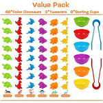 Rainbow Counting Dinosaur with Color Sorting Cups - toylibrary.lk