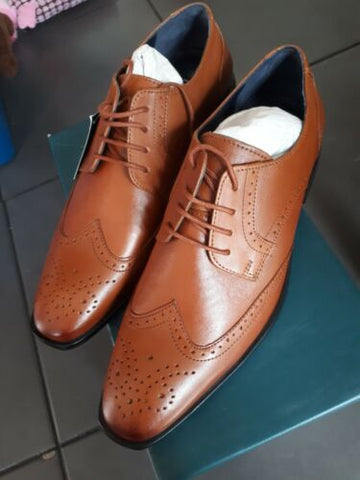 Mens brown leather brogues size 9 BNIB