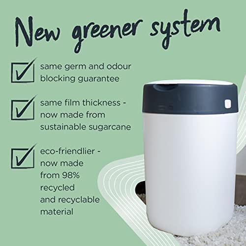 Tommee Tippee Twist and Click Advanced Nappy Bin, Eco-Friendlier System,  Includes 1x Refill Cassette with