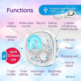 White Noise Machine | Portable Sound Machine | Cry Sensor | 7 Light Options | Child Lock - toylibrary.lk
